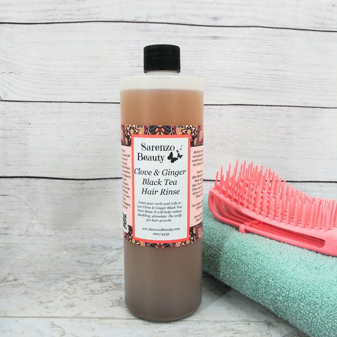 Clove Ginger Black Tea Hair Rinse Sarenzo Beauty